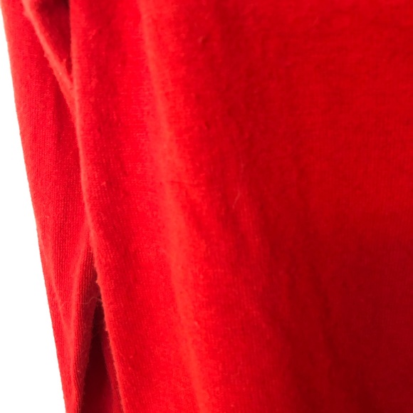 Red V-neck sweater. Size: S. Brand: Only. Lovingly worn. Some pilling. - Picture 6 of 6